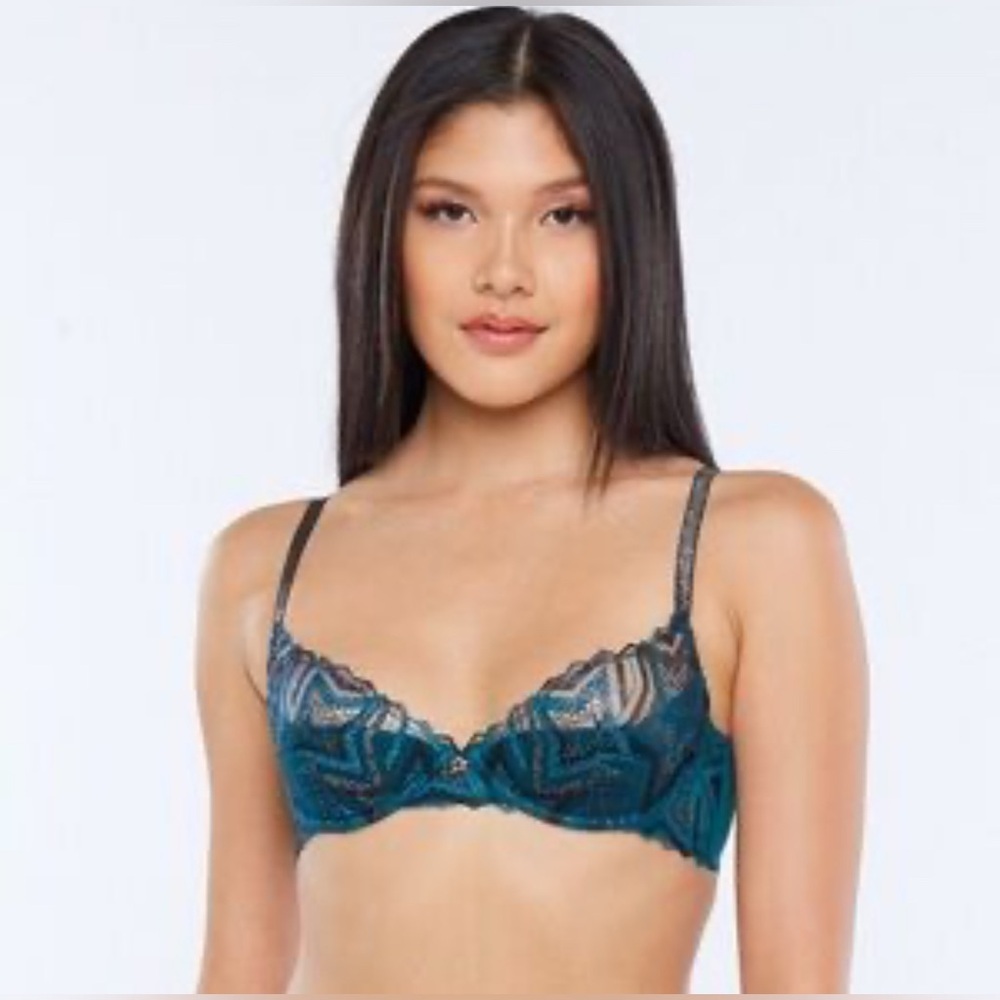 Savage‎ X Fenty Shining Star Half-Cup Plunge Bra-Size 36C